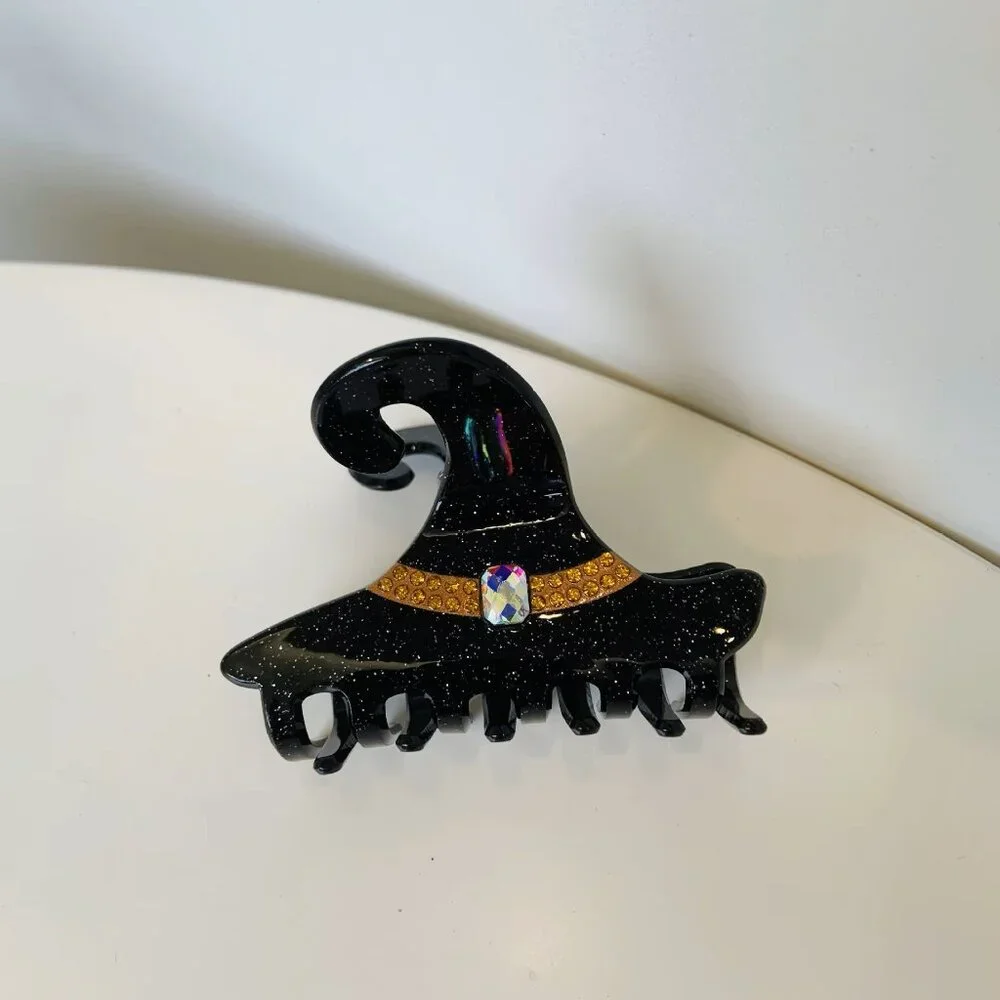 Halloween Hair Claw Clip Bundle 🎃 | Witch Hat, Skull & Crossbones, Jack-o'-Lant